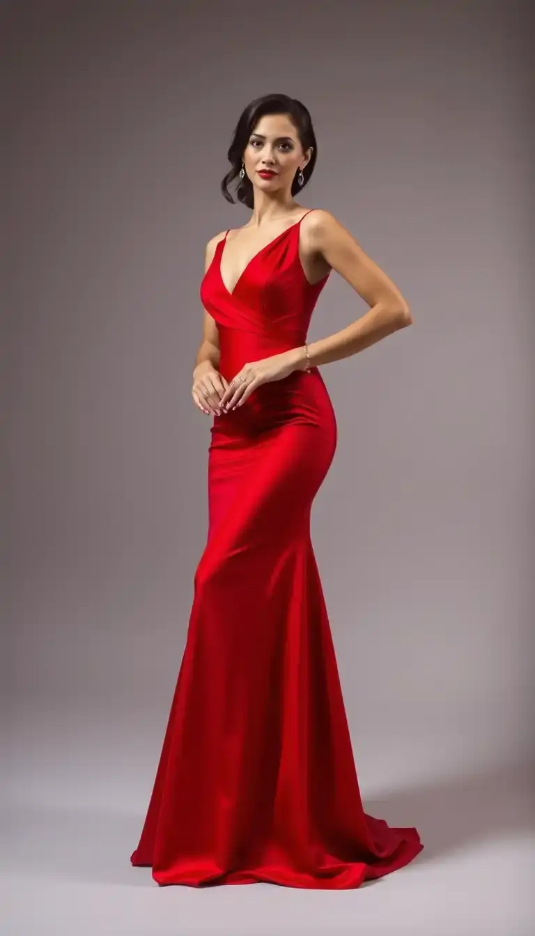 Cocktail Semi Formal dress in red