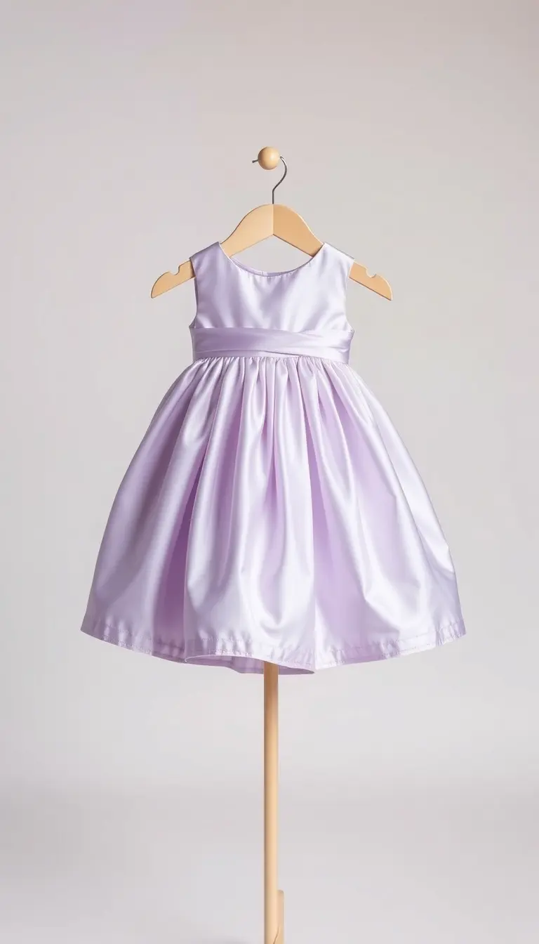 Satin Baby Shower Dress in Lavender