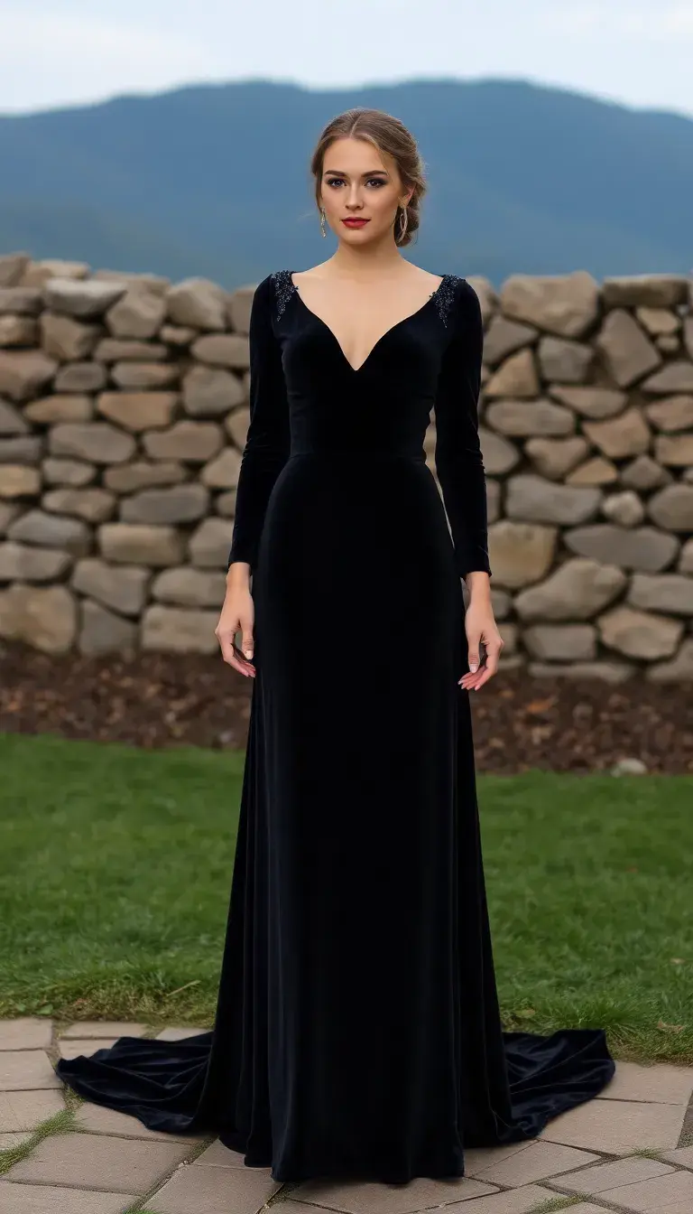 Velvet Black Wedding Maxi