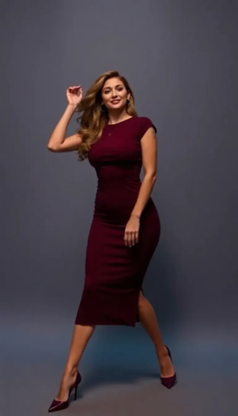 Burgundy Bodycon Dress