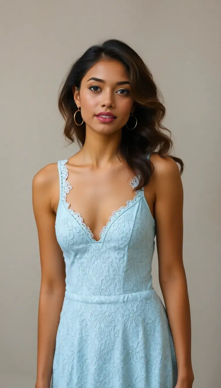 Light Blue Lace Dress