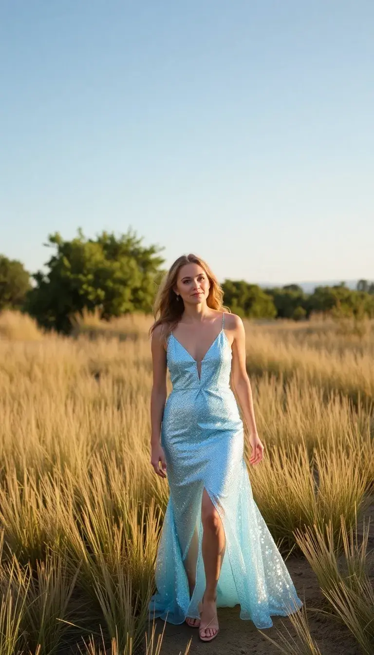 Light Blue Sequin Dress