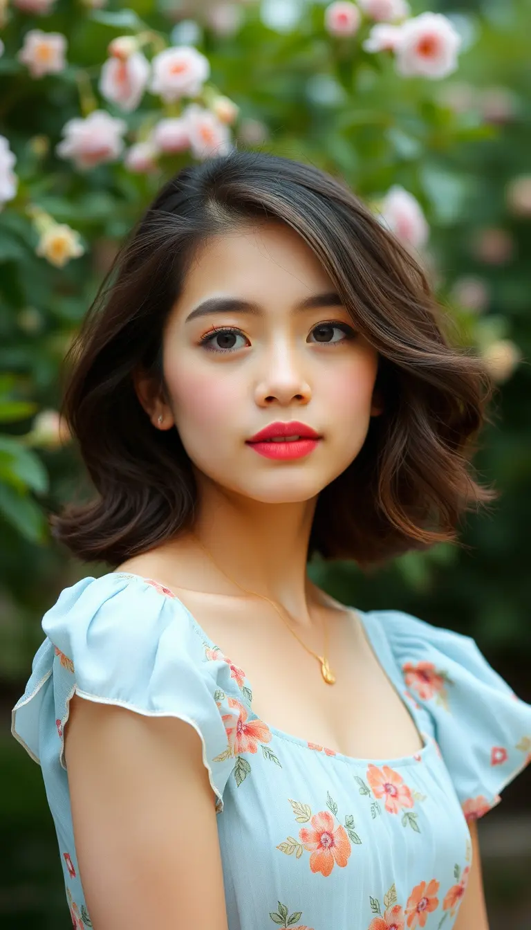 Light Blue Floral Dress