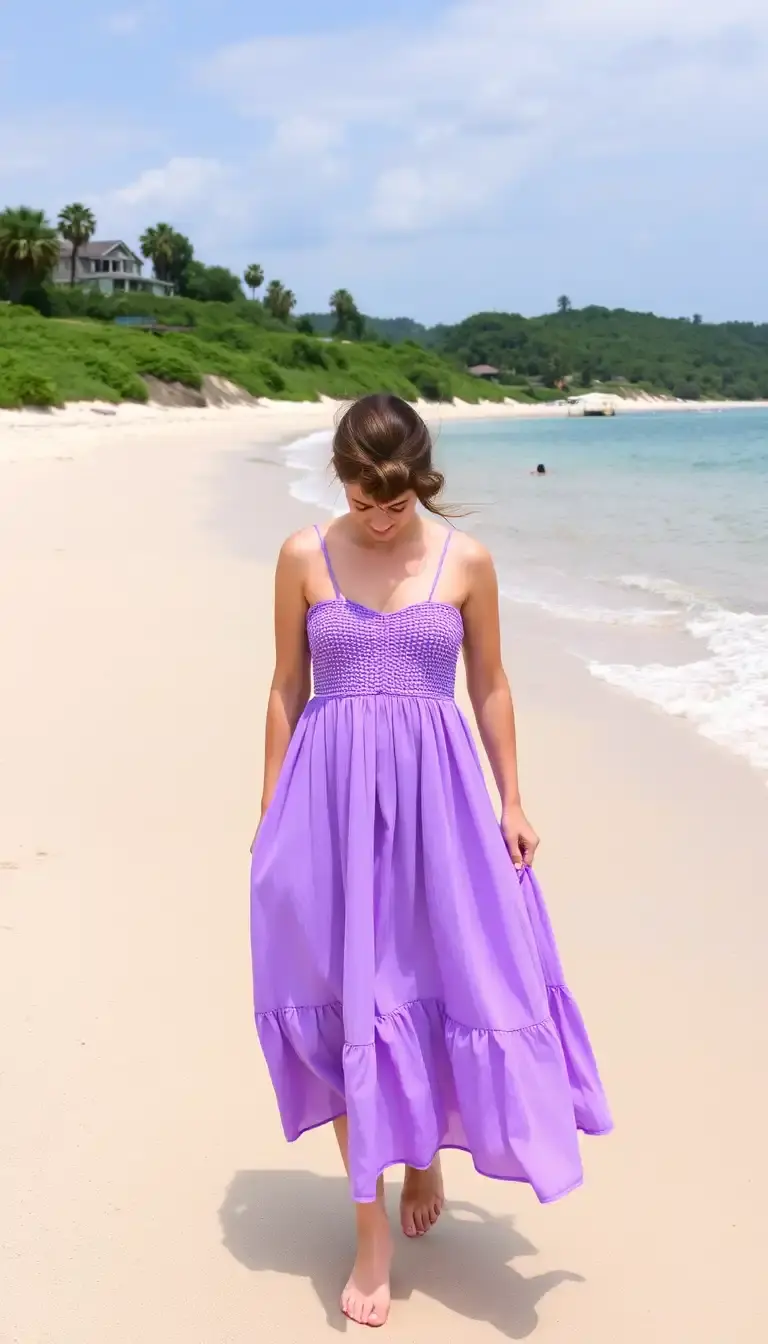 Purple sundress with straps