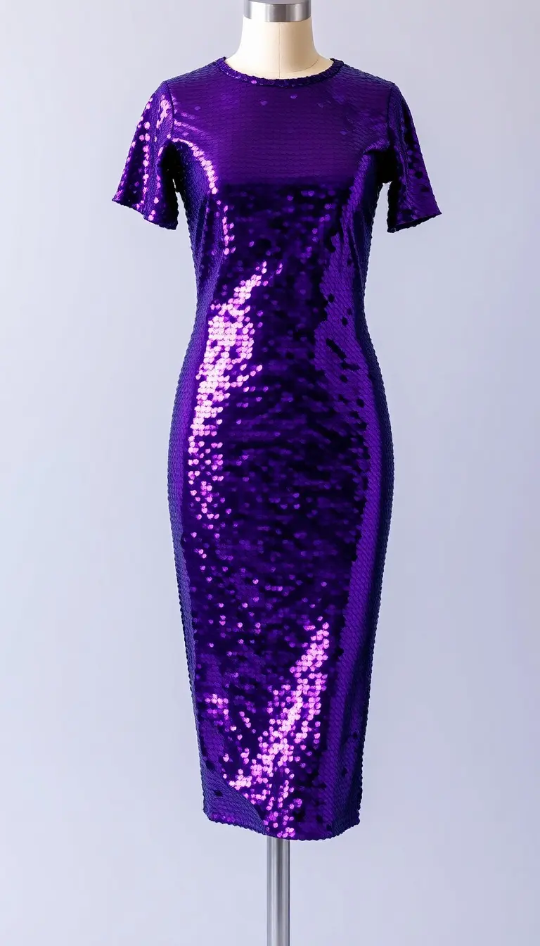 Purple sequin dress