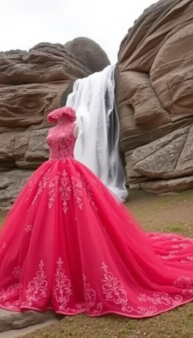 Ruby Red Formal Dress ball gown