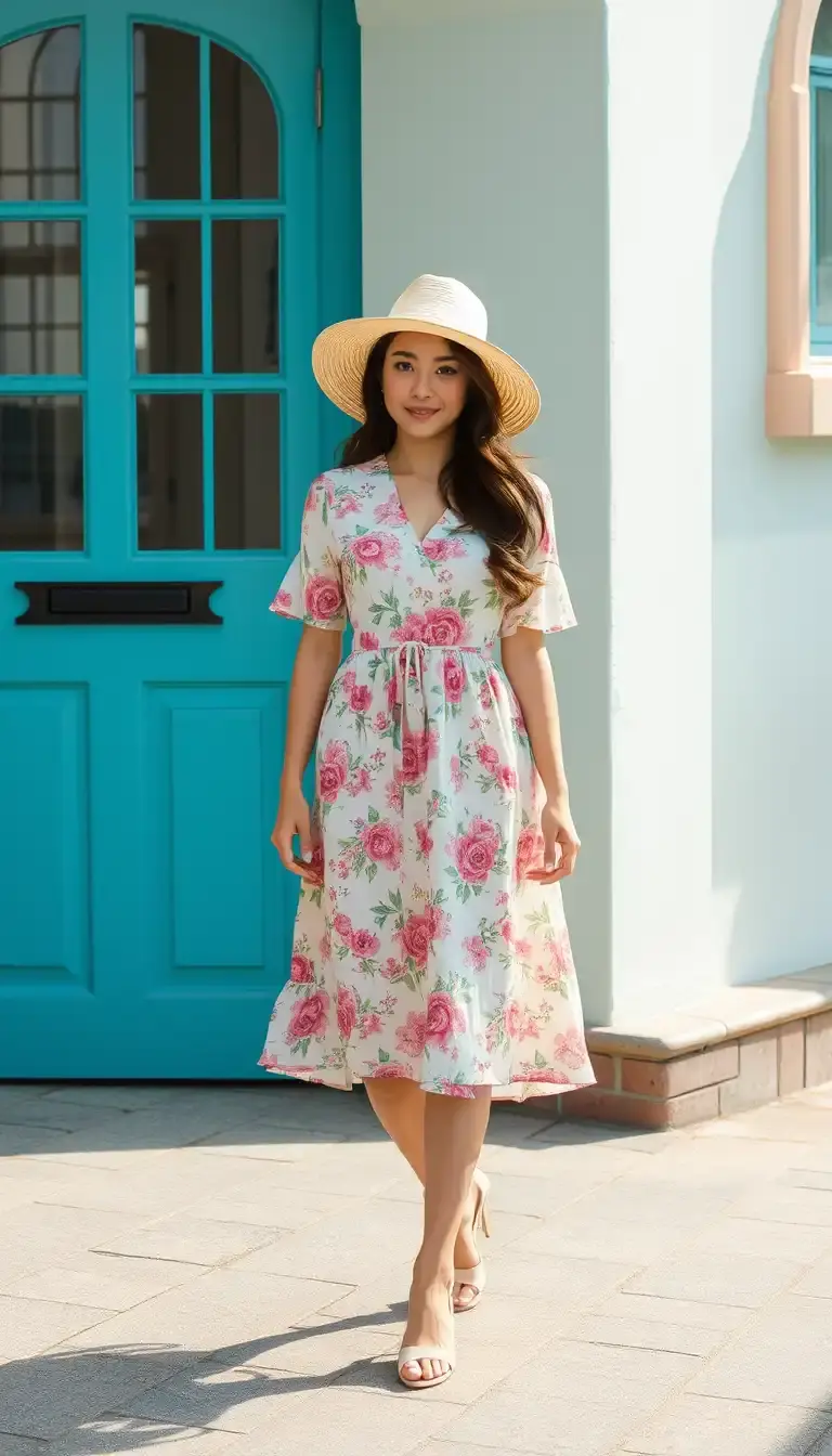 Floral Spring Dress in Pastel