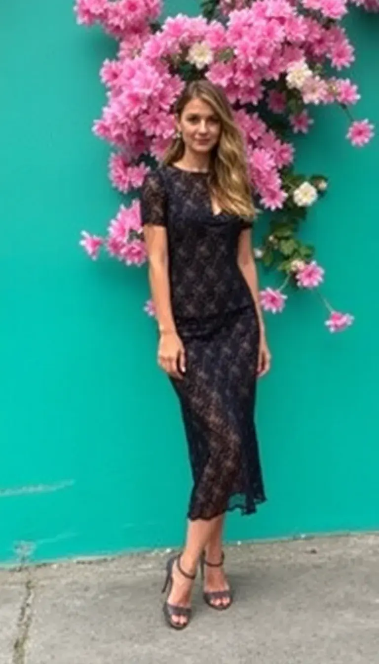 Lace Spring Midi Dress