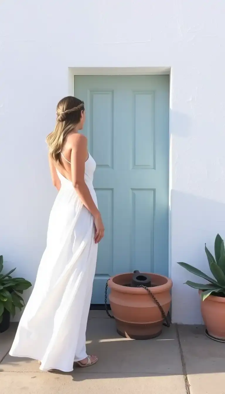 Wrap white maxi dress