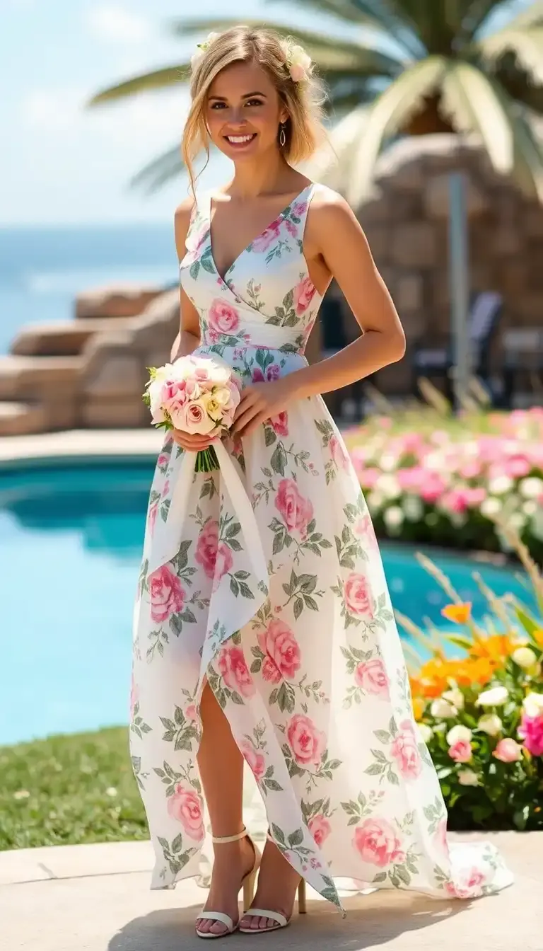 Floral bridal shower dress
