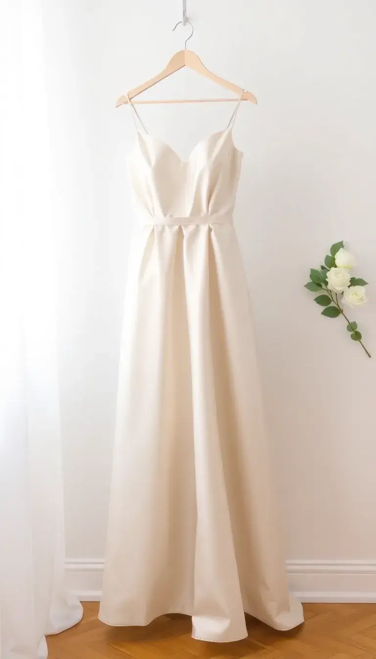 Satin bridal shower dress