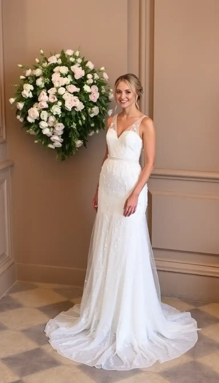 Sequin bridal shower dress