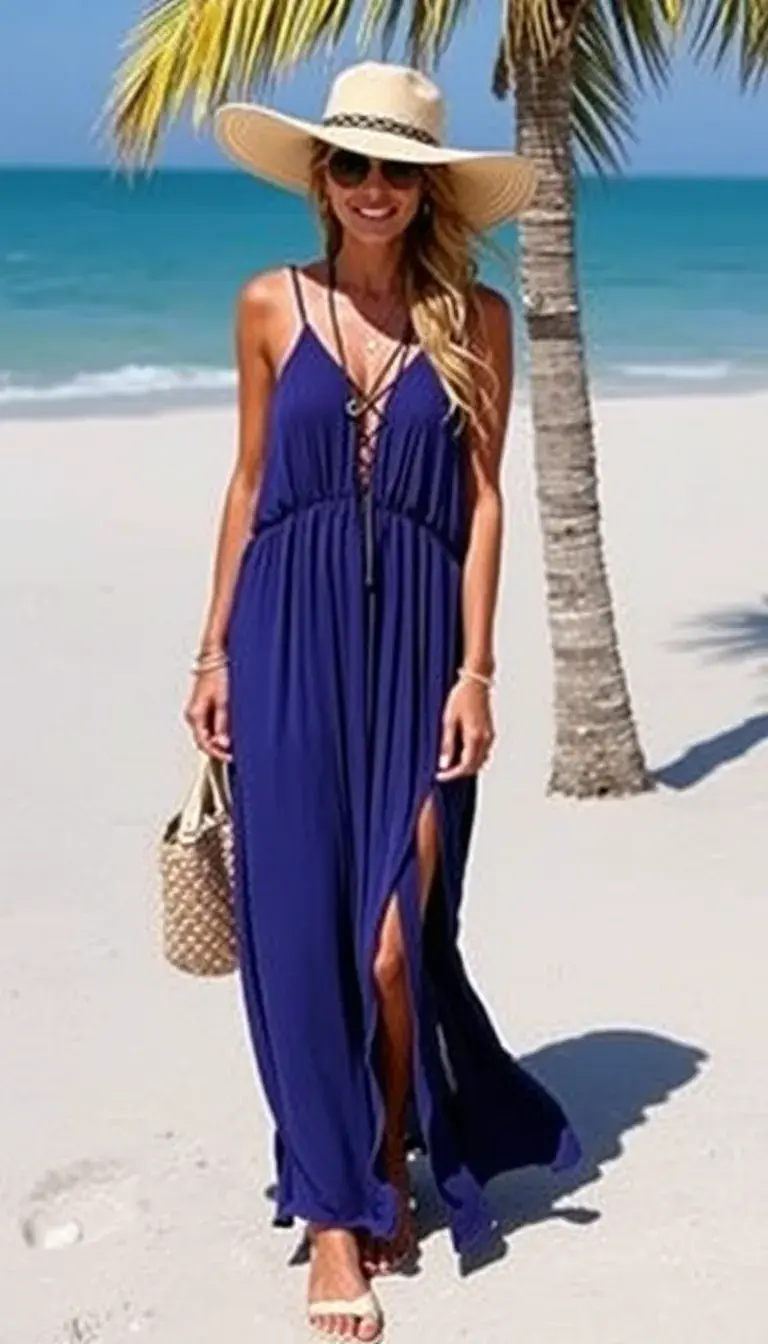 Summer strappy maxi dress