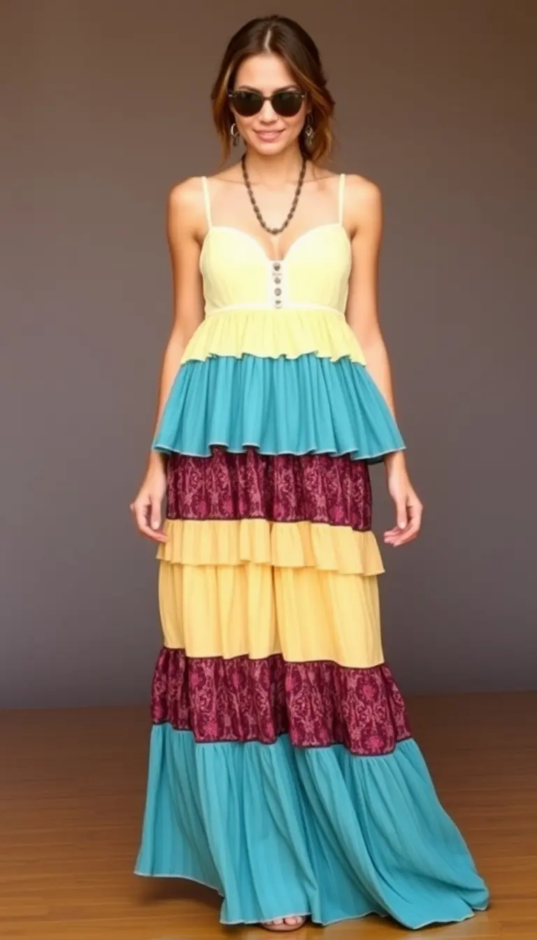 Fun tiered maxi dress