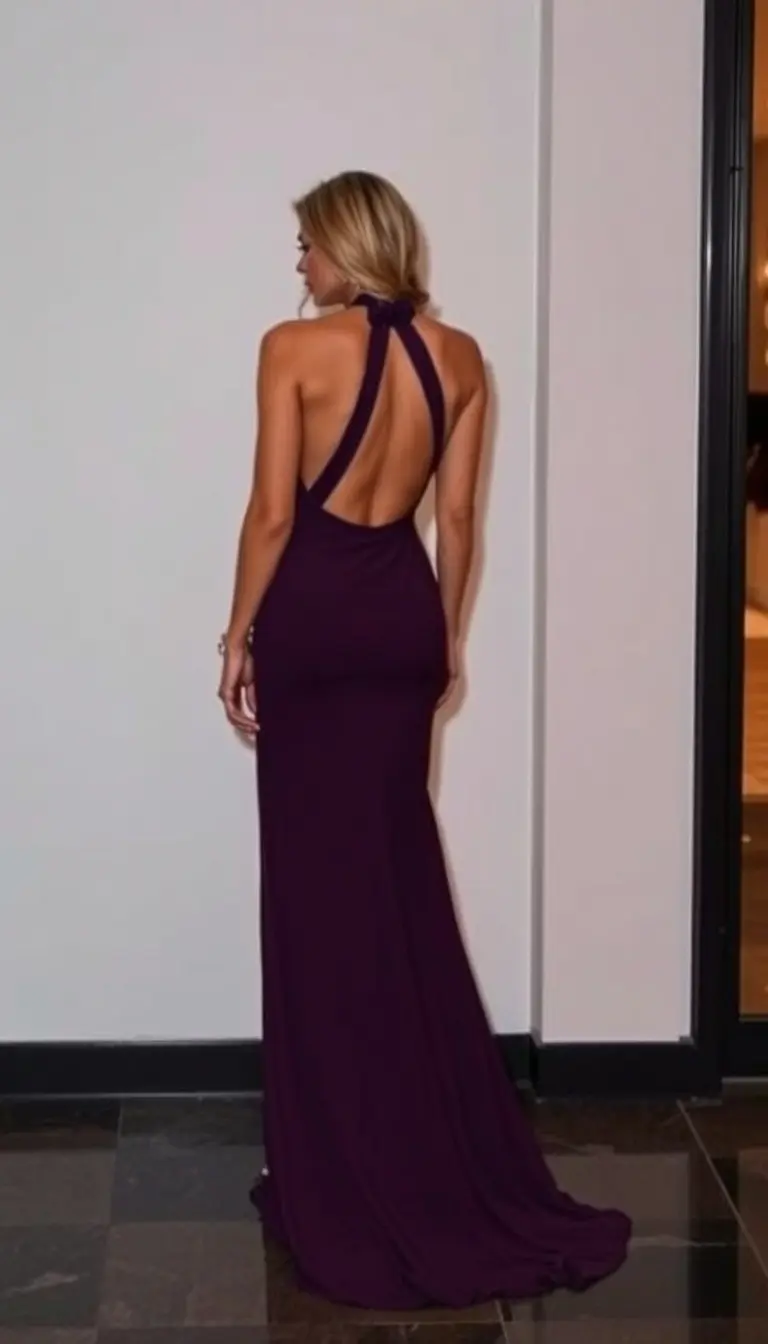 Sexy halter maxi dress