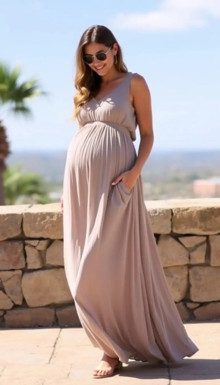 Comfortable empire waist maxi dress