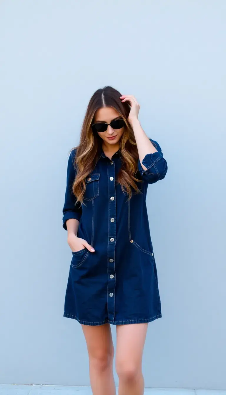 Denim Mini Dress Casual