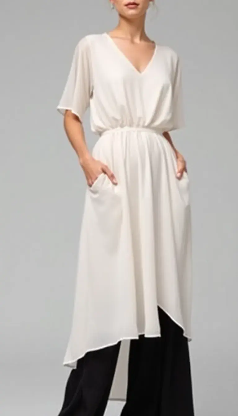 Chiffon Drop Waist Dress