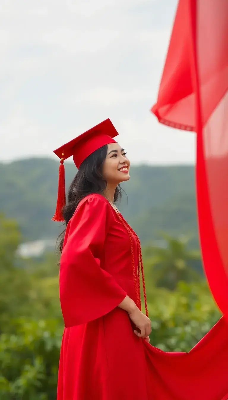 Passionate Red Leader Graduation Dress