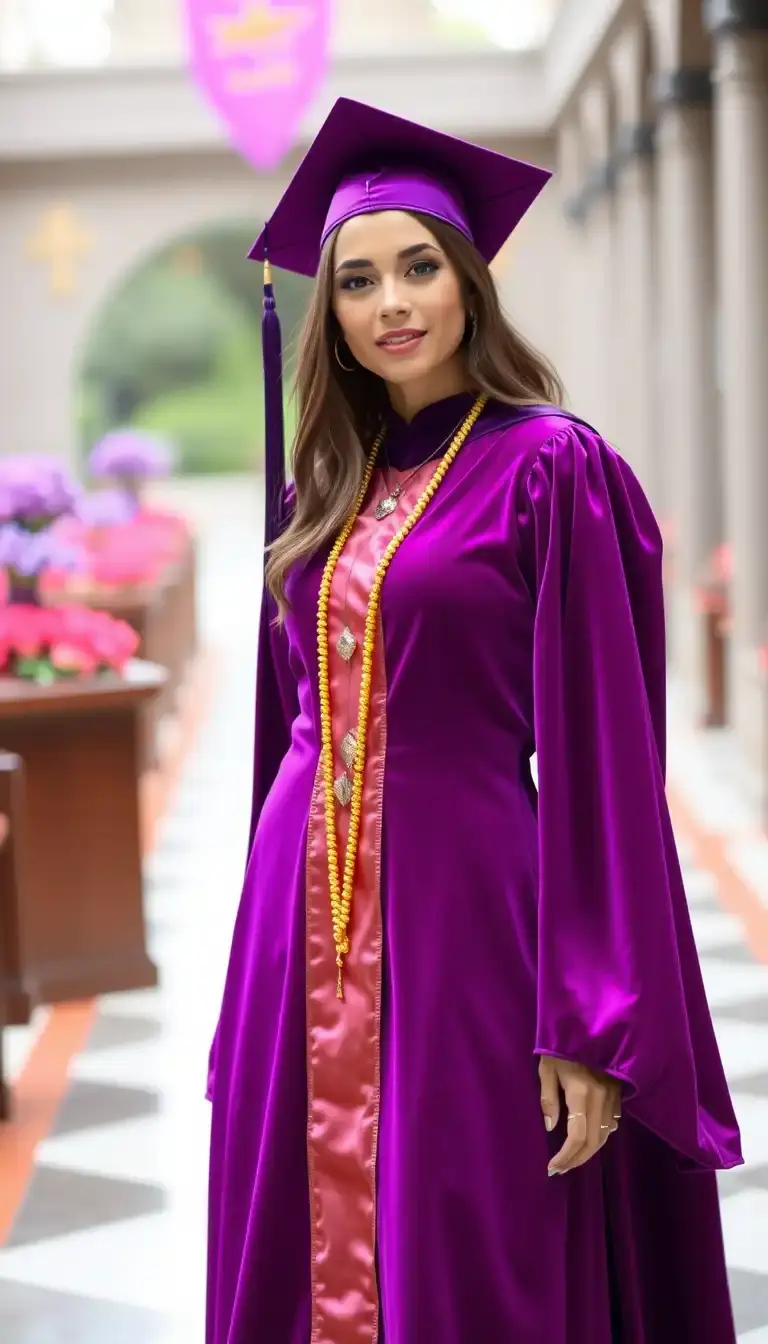 Royal Purple Velvet Graduation Dress