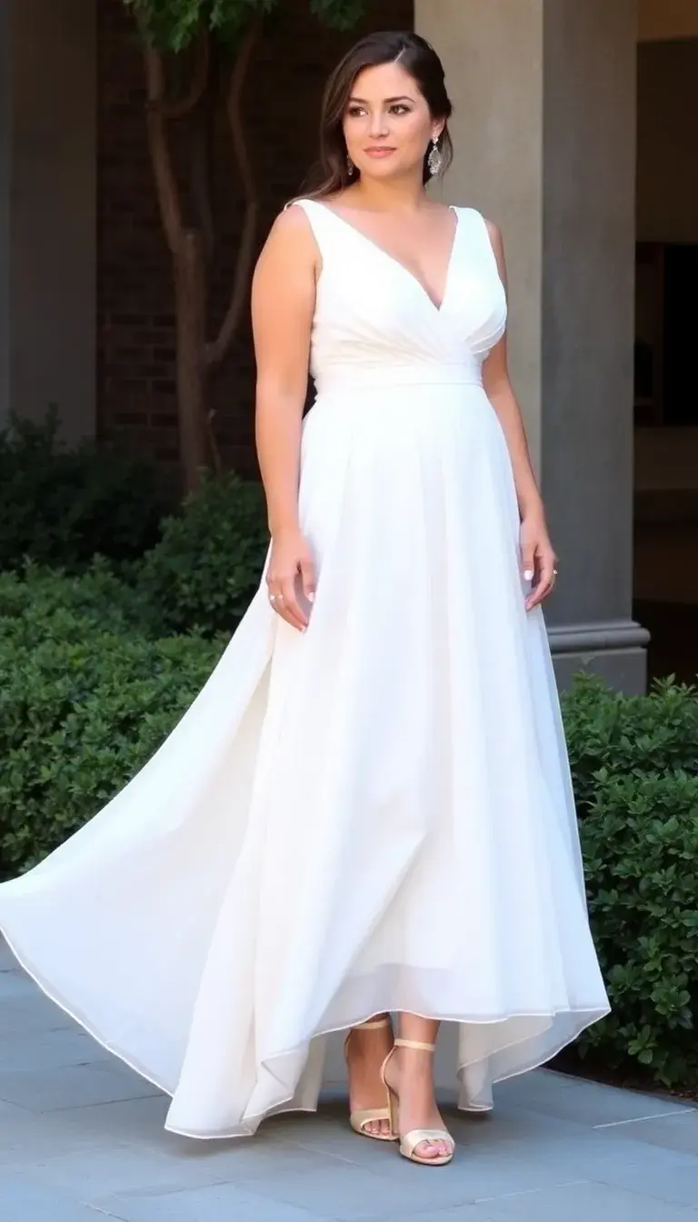 Plus size chiffon formal dress