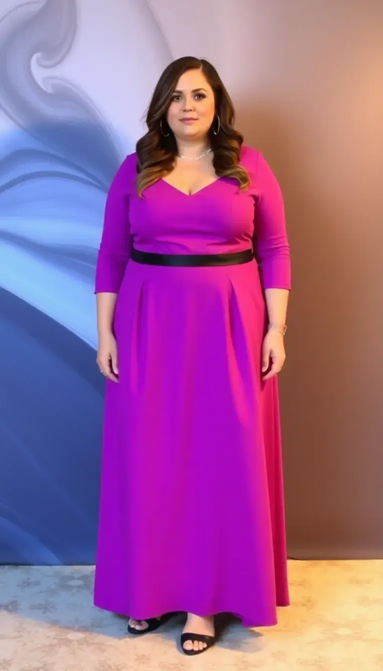 Plus size a-line formal dress