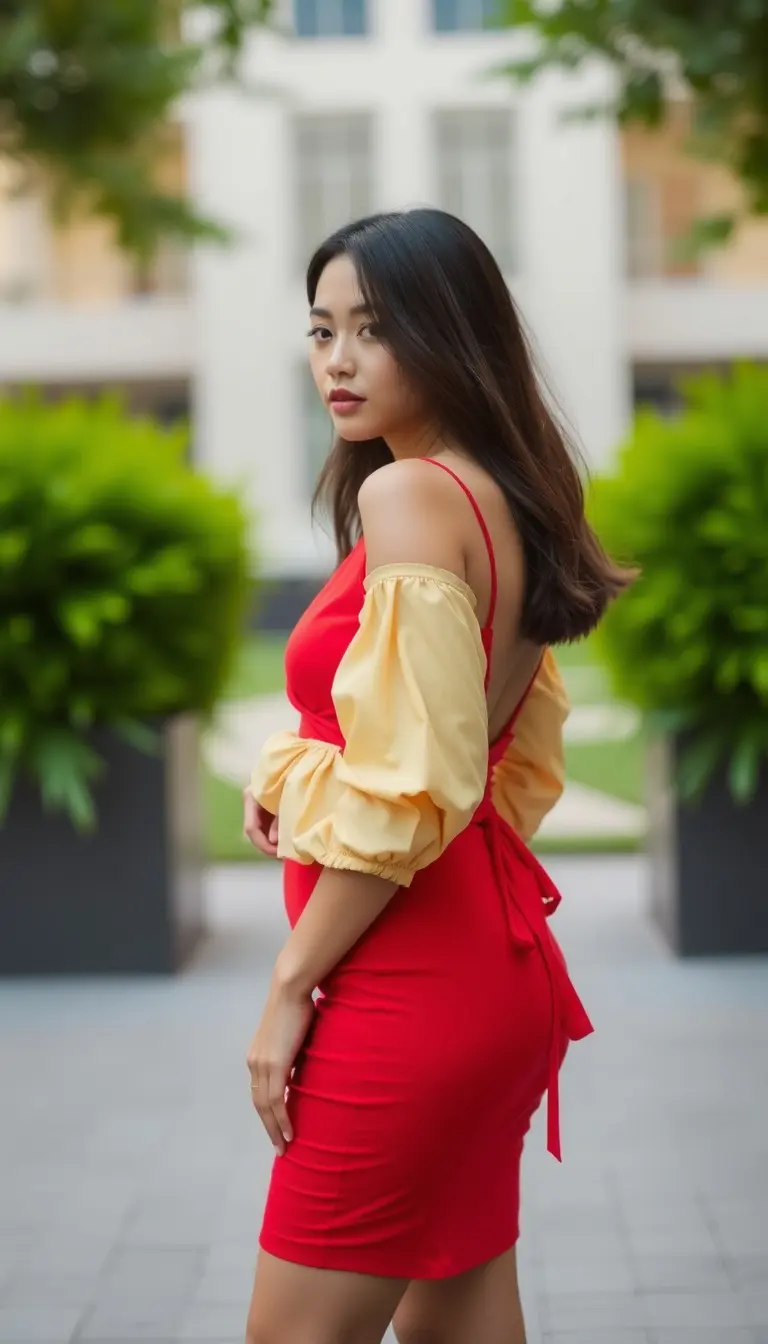 Wrap Red Mini Dress