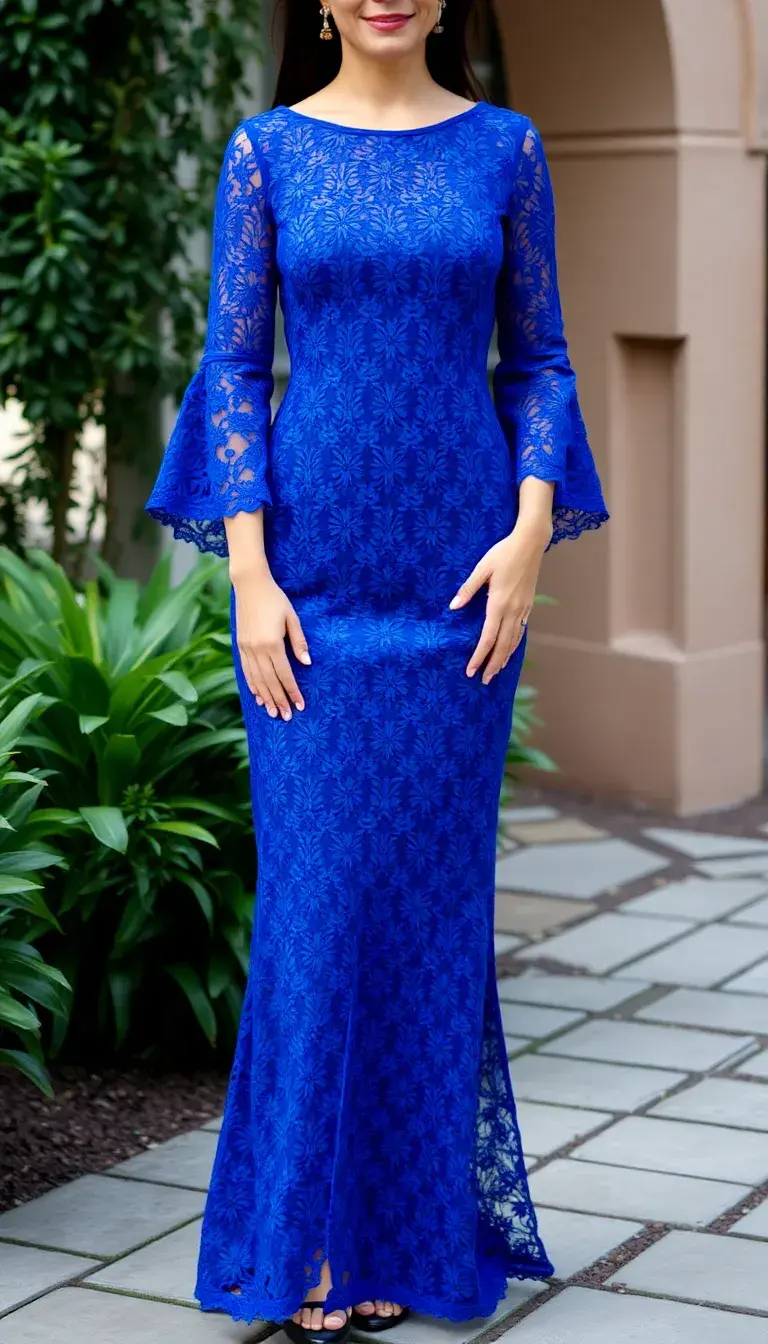 Royal Blue Lace dress