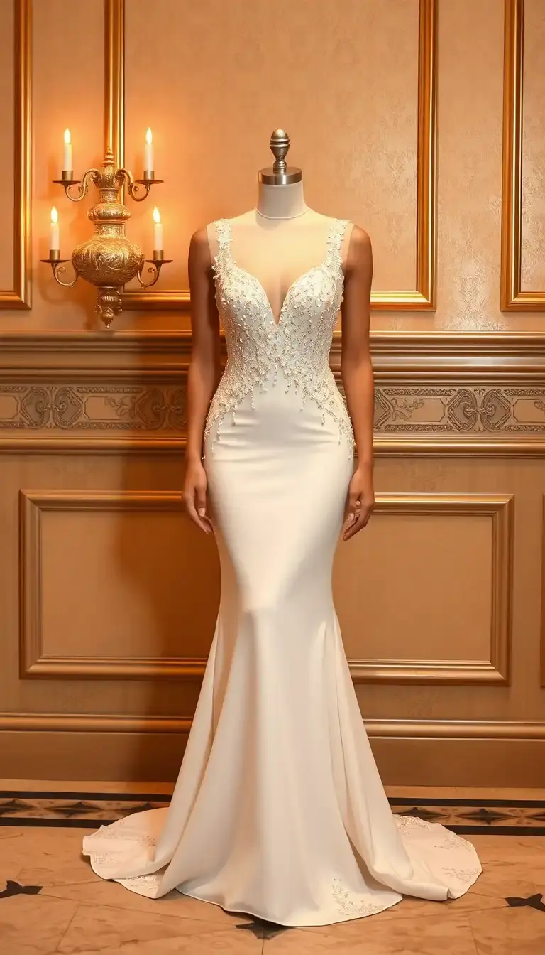 White Evening Gown Glamorous
