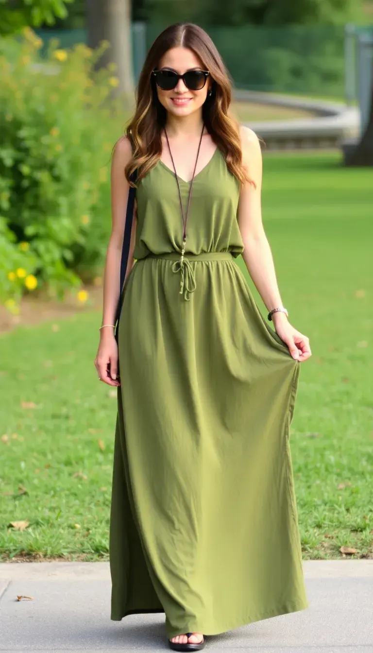 Olive Green Maxi Dress
