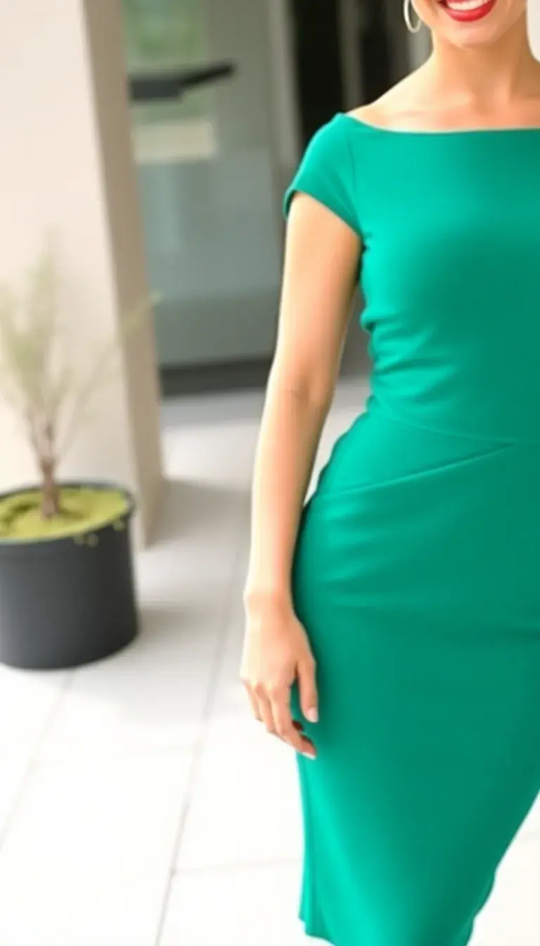 Teal Green Cocktail Dress