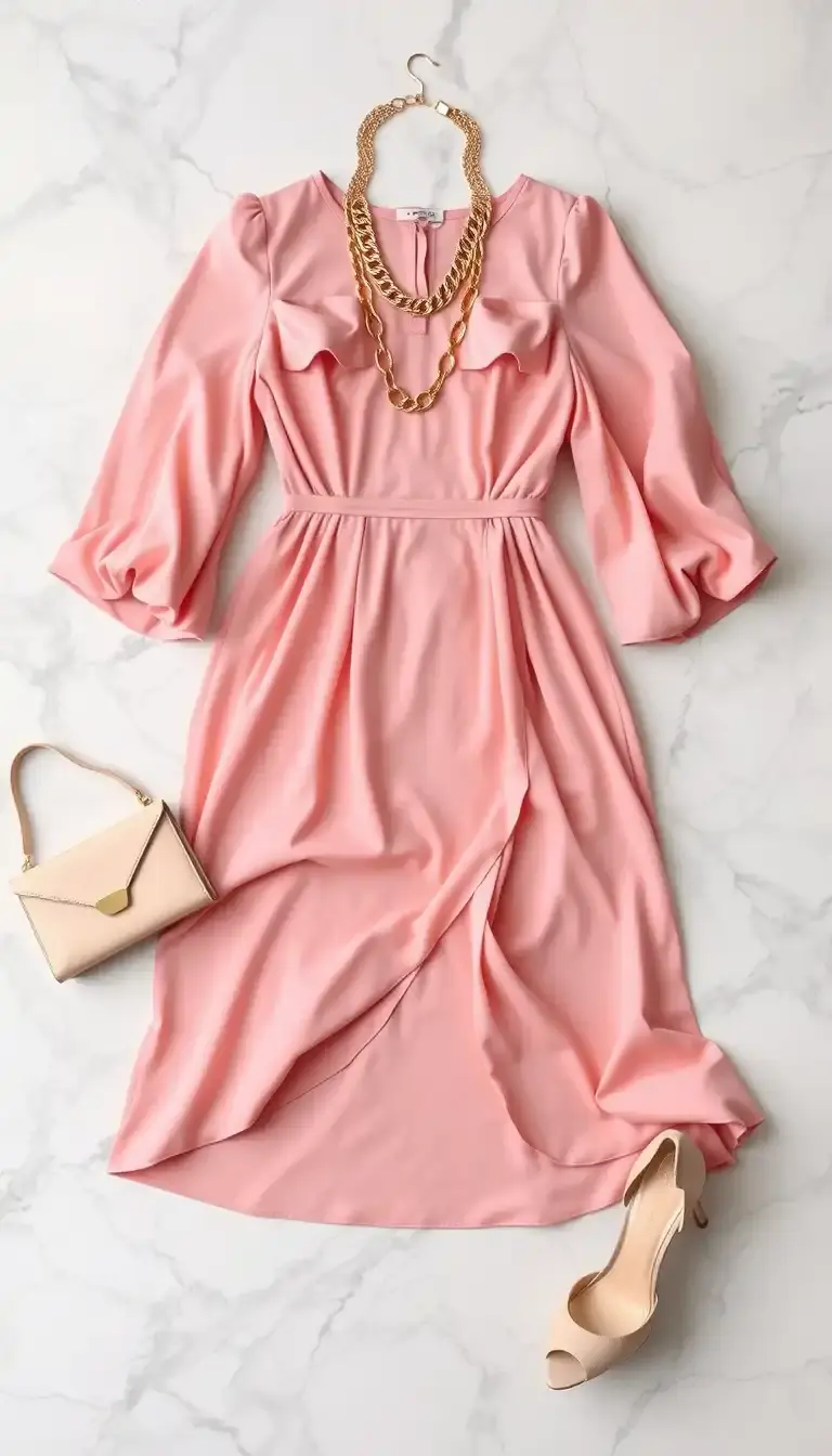 pink dress and