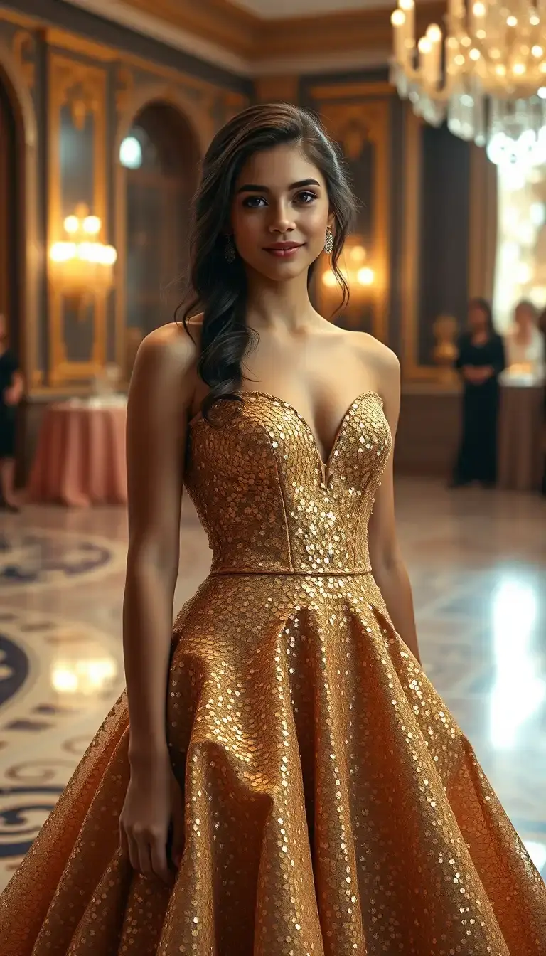 gold prom dress