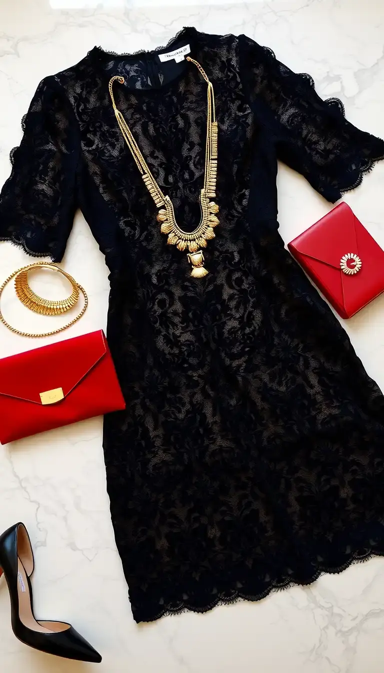 black dress and