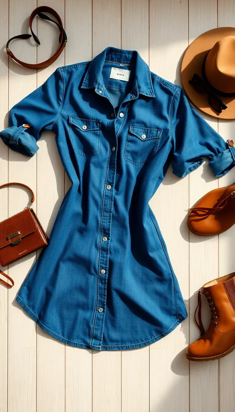 dress with denim