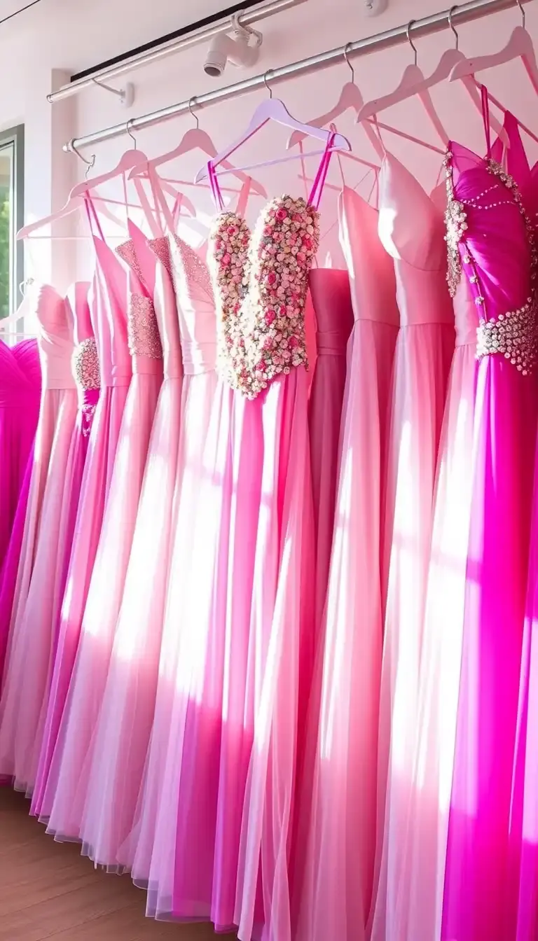 a pink prom dress