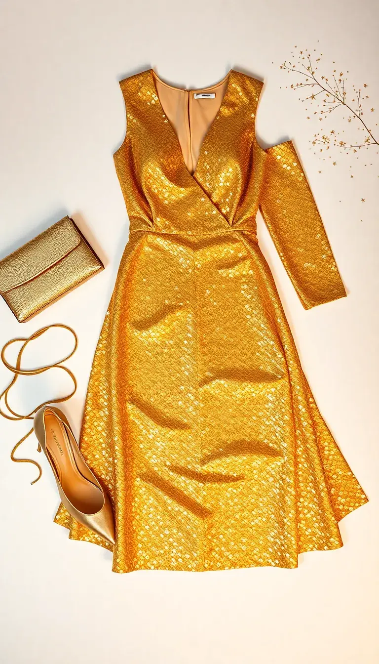 gold dress