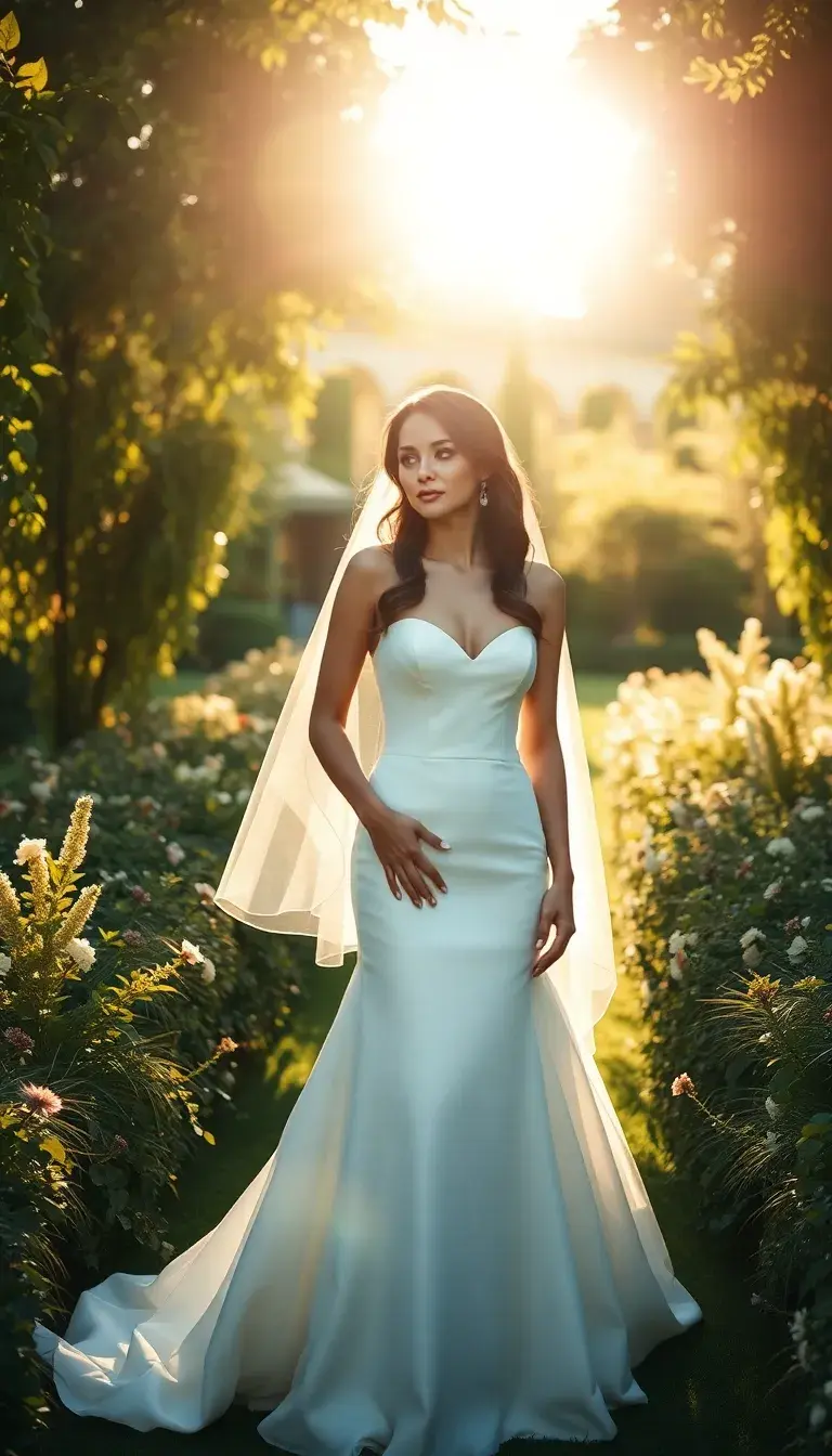 basque waist wedding dress