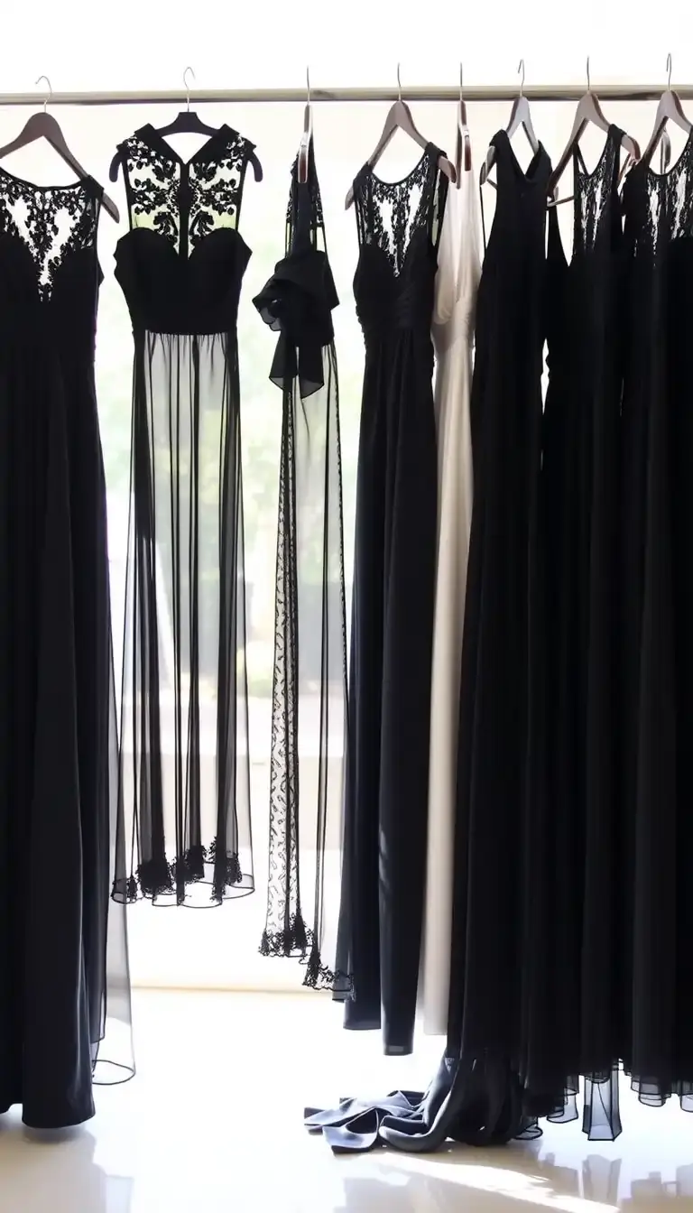 black wedding guest dress