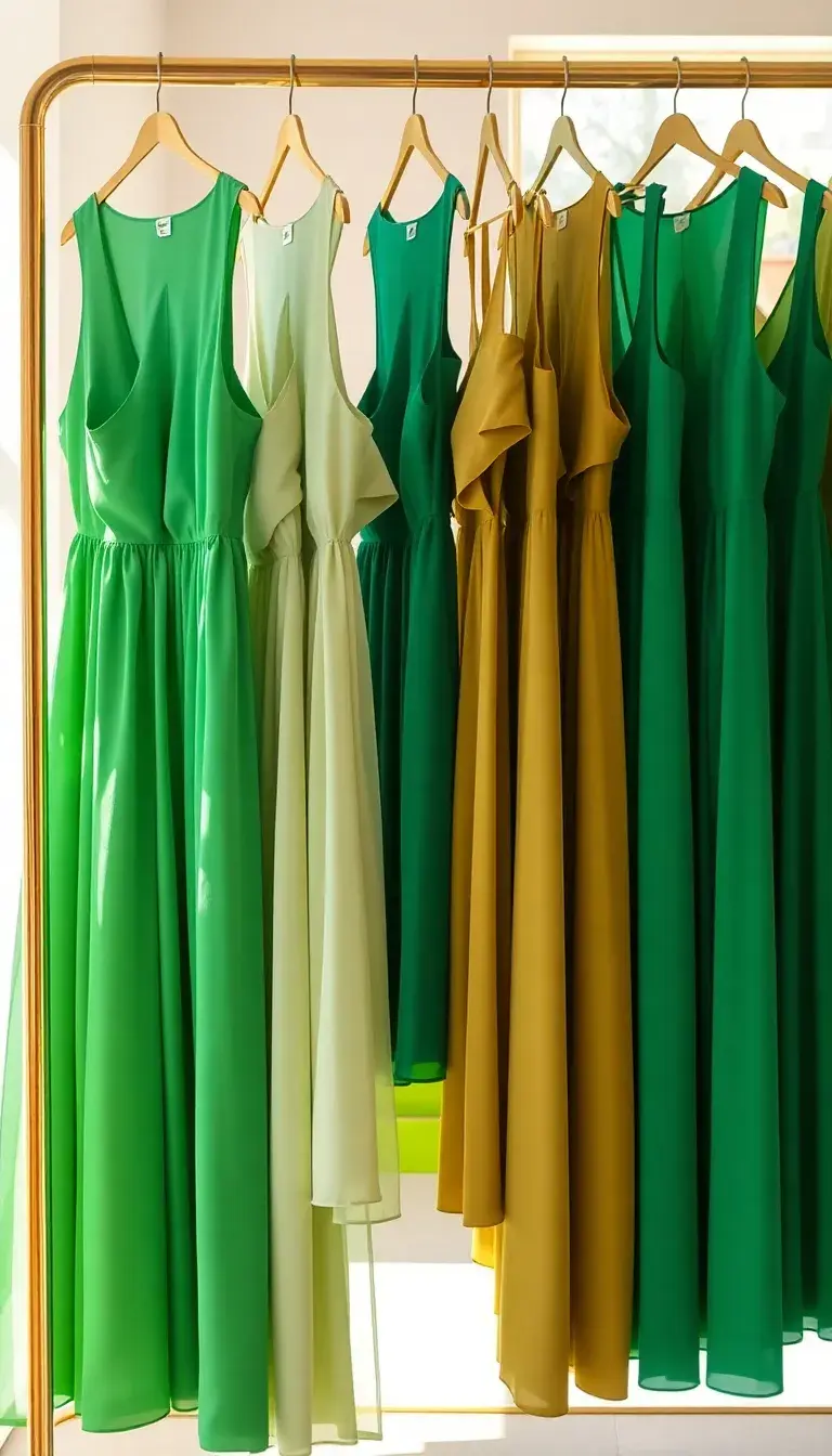 green dress