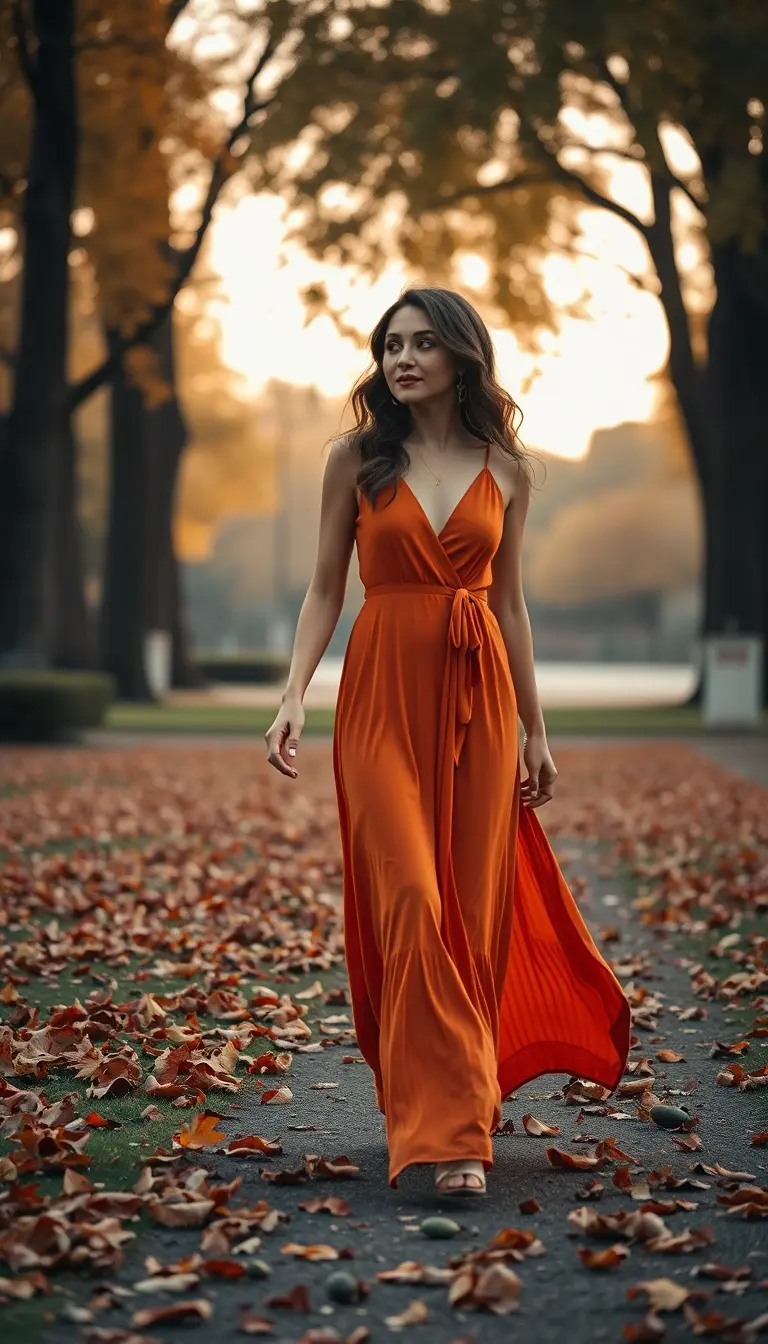 burnt orange dress