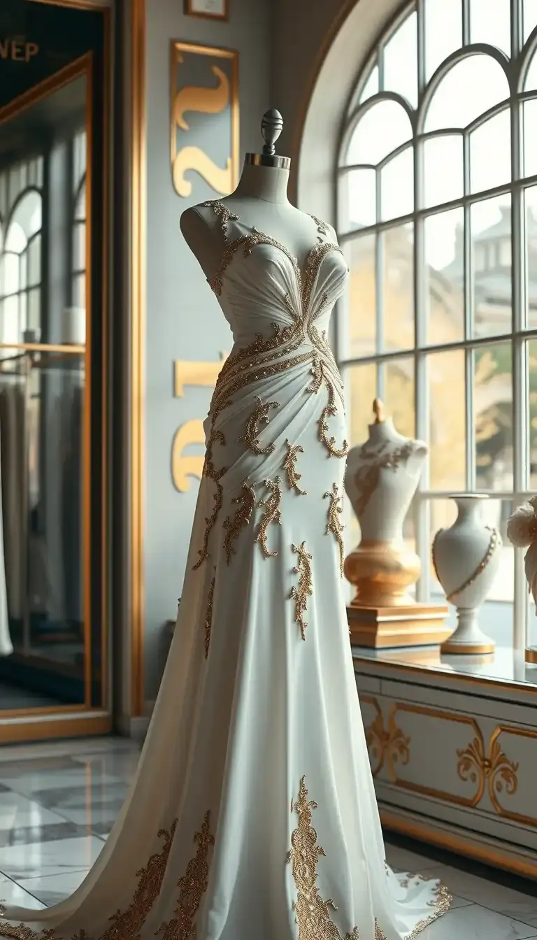 color of the dress white and gold