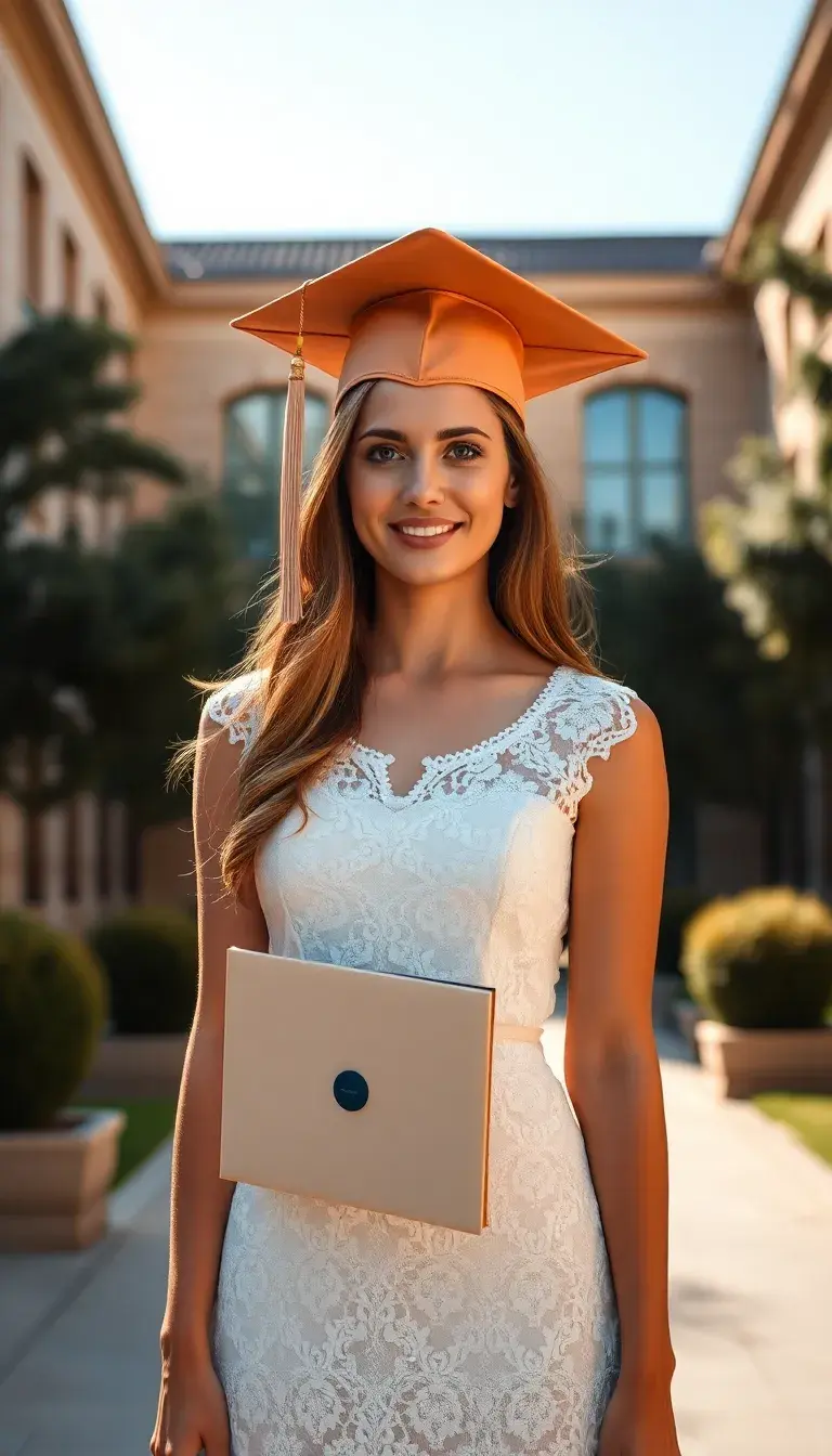 white dress graduation