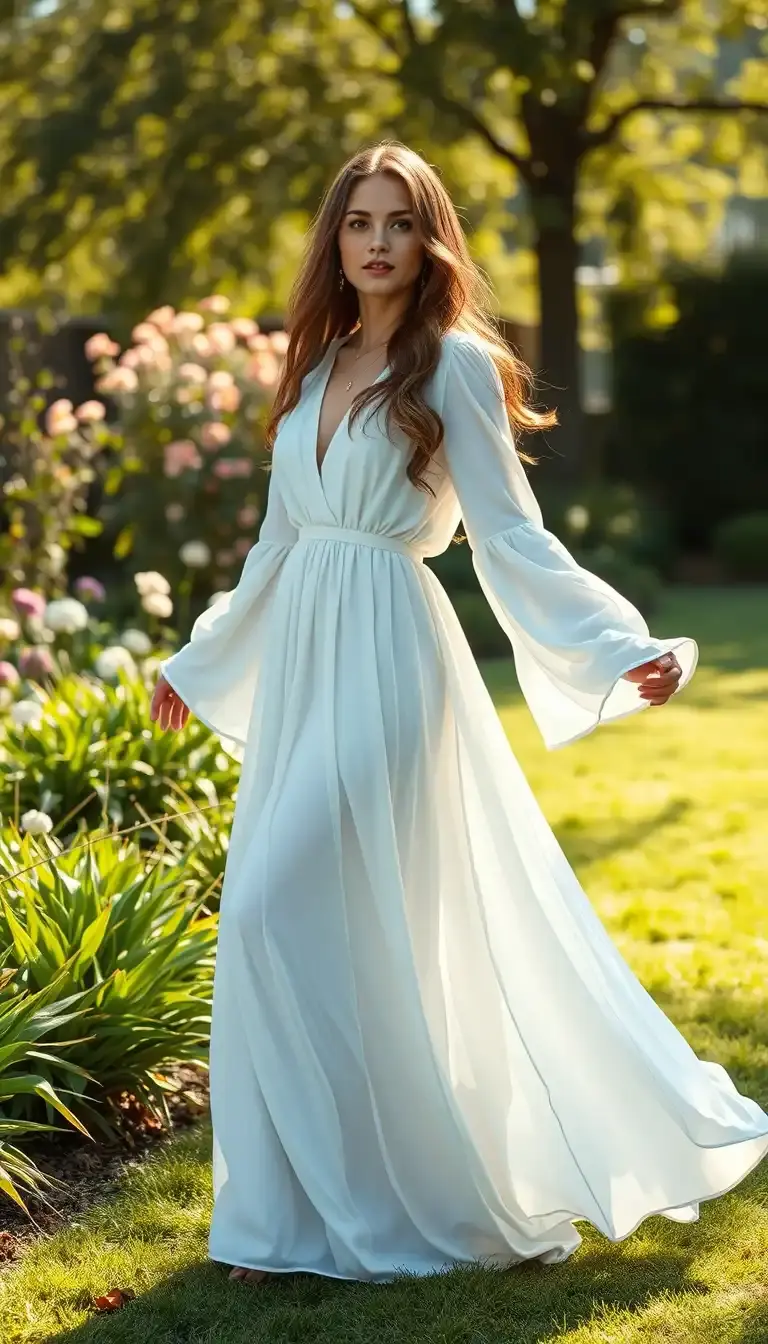 white long sleeve dress