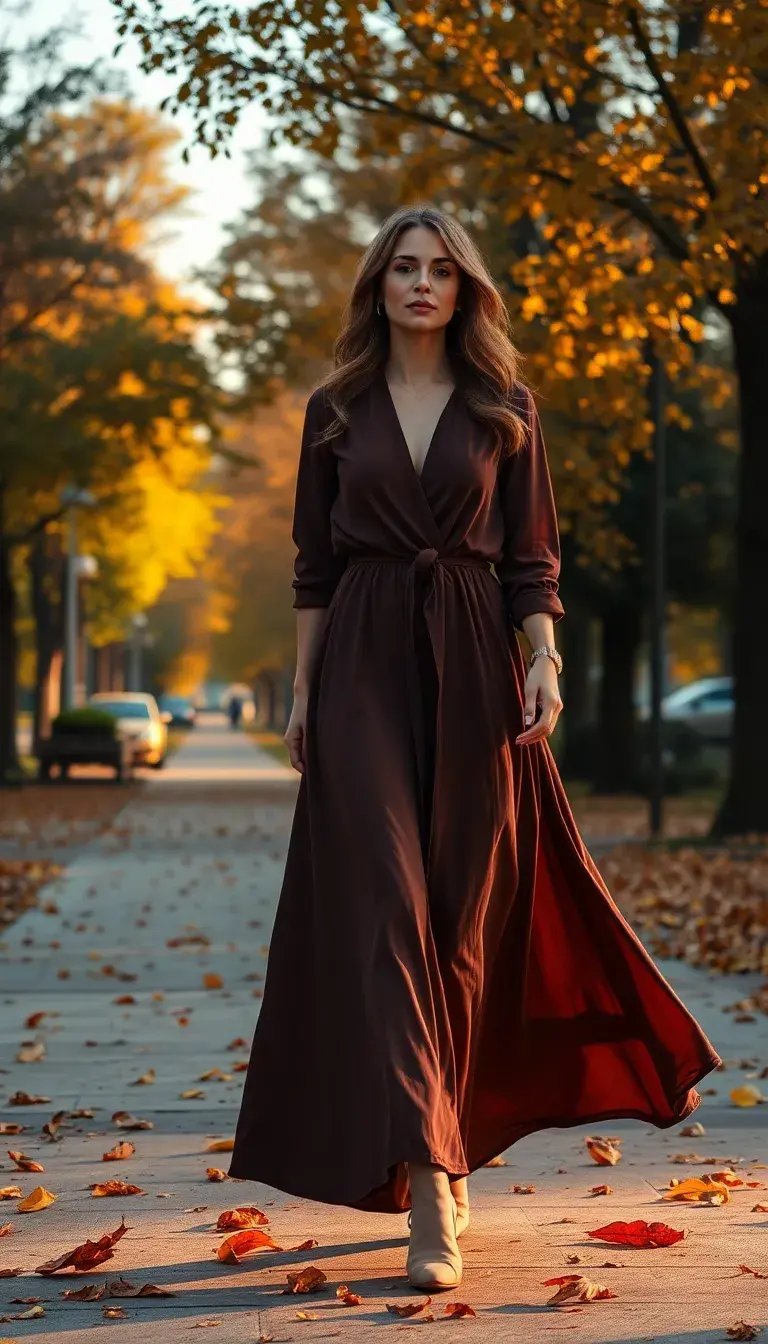 brown dress