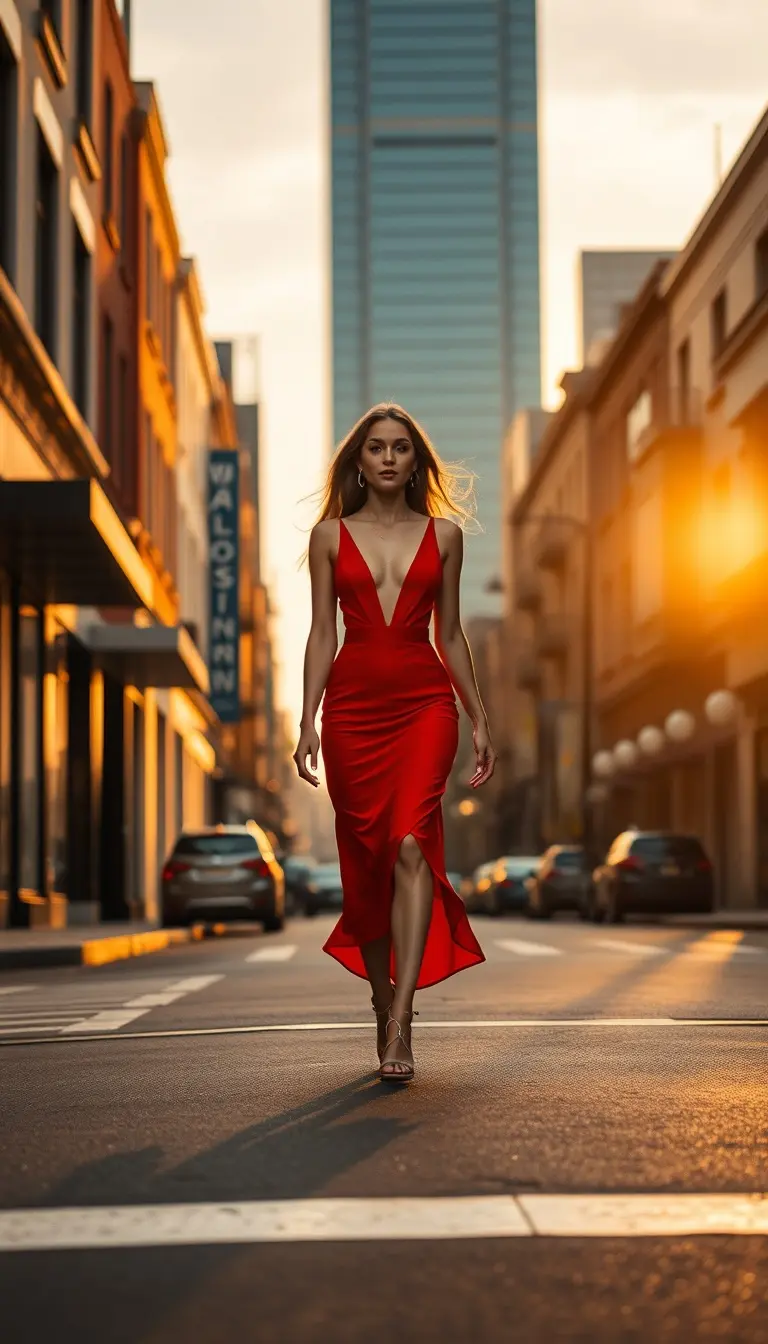 red dress